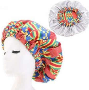 YBL Ankara Premium Bonnet-Geometric Red