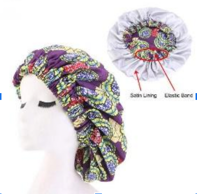 YBL Ankara Premium Bonnet- Purple