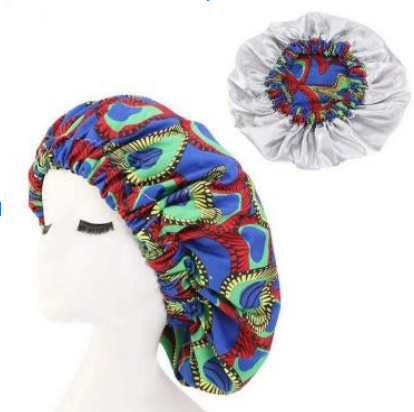 YBL Ankara Premium Bonnet- Royal Blue